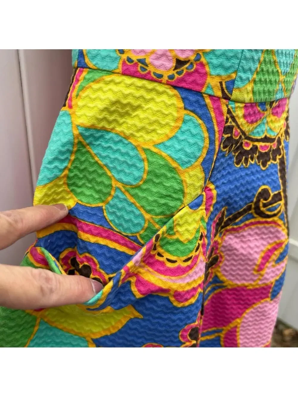 Lilly Pulitzer Bernadette Dress Starry Blue Drama Queen Print Pockets | Size 2 - Picture 7 of 13